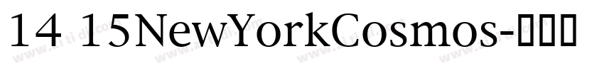14 15NewYorkCosmos字体转换